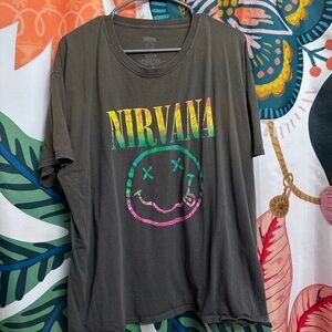 Nirvana Rainbow smiley tee - XL